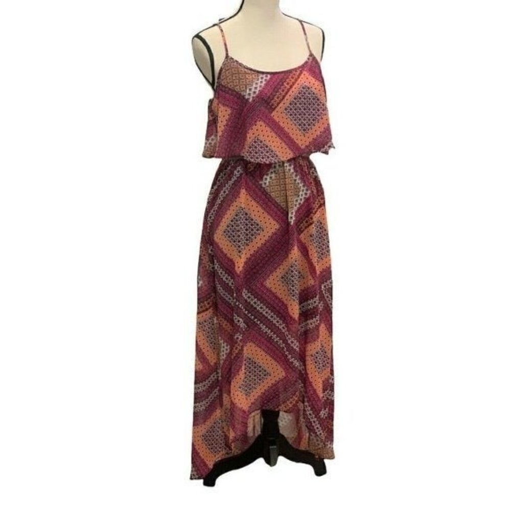 Accidentally in Love Womens High Low Maxi Dress Size M Spaghetti Straps